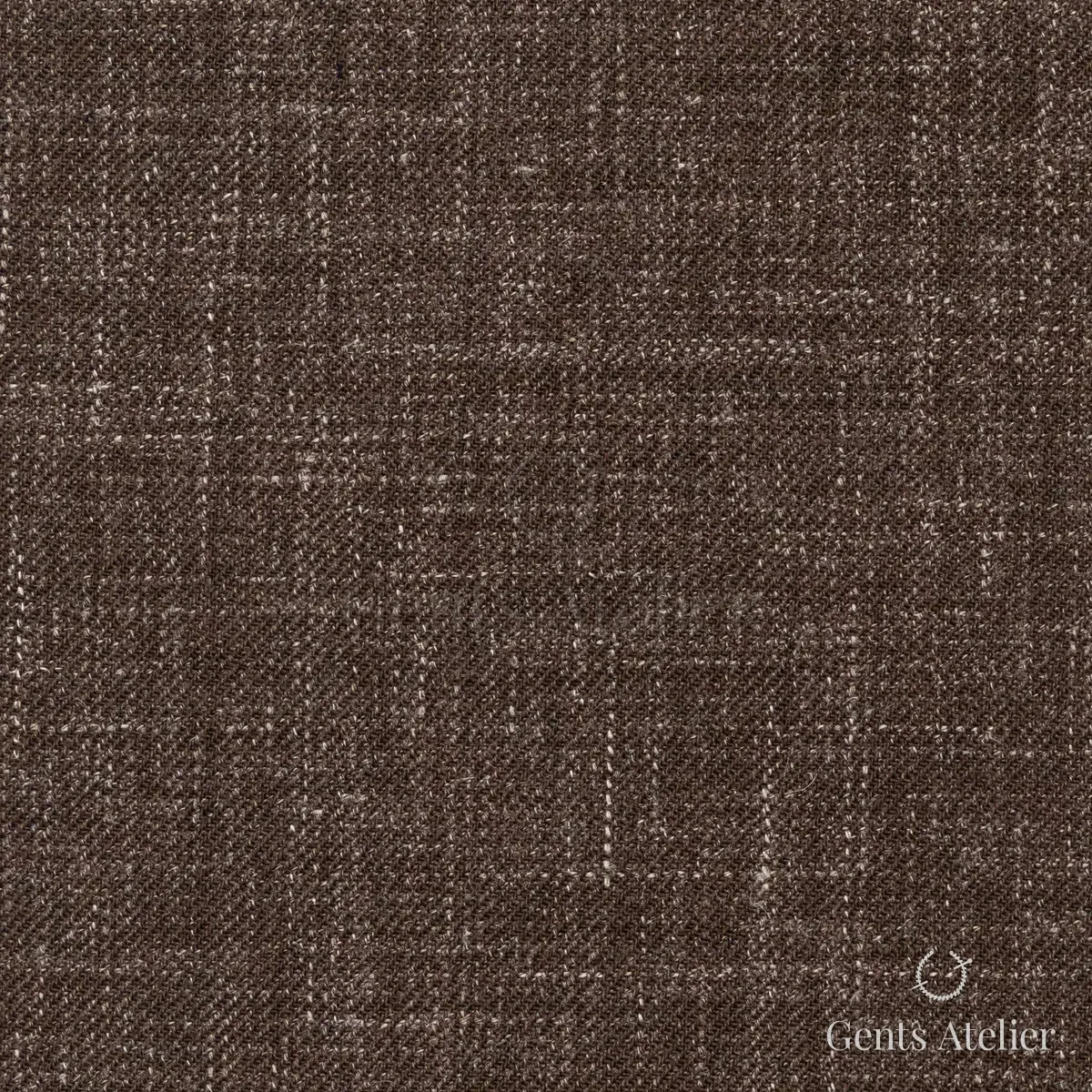 Костюм из Dormeuil TD882116 — тёмно-коричневый, 83% шерсть, 17% лён