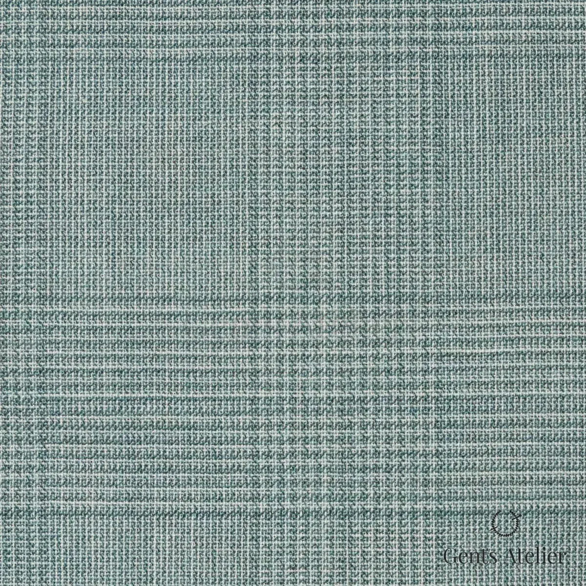 Костюм из Angelico TRE3792 — бирюзово-зелёный, 100% шерсть