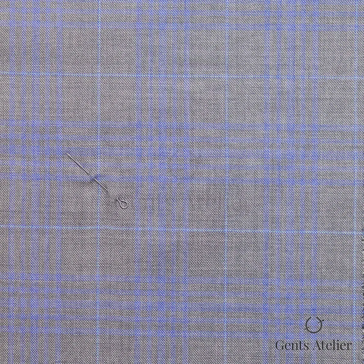 Костюм из Huddersfield 152723-B — серый, 85% шерсть, 15% шёлк