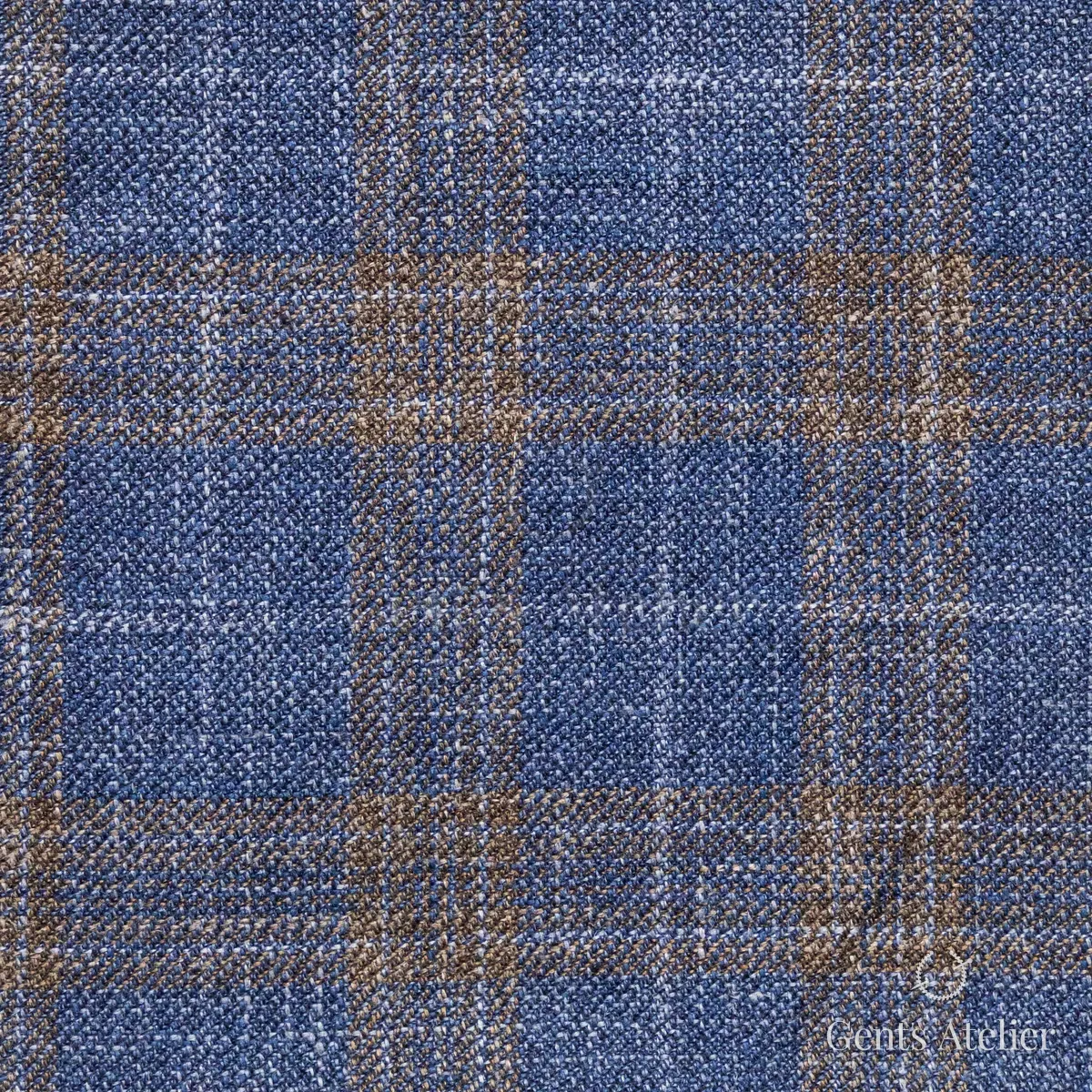 Костюм из Huddersfield 252812-B — синий, 38% шерсть, 34% шёлк, 28% лён