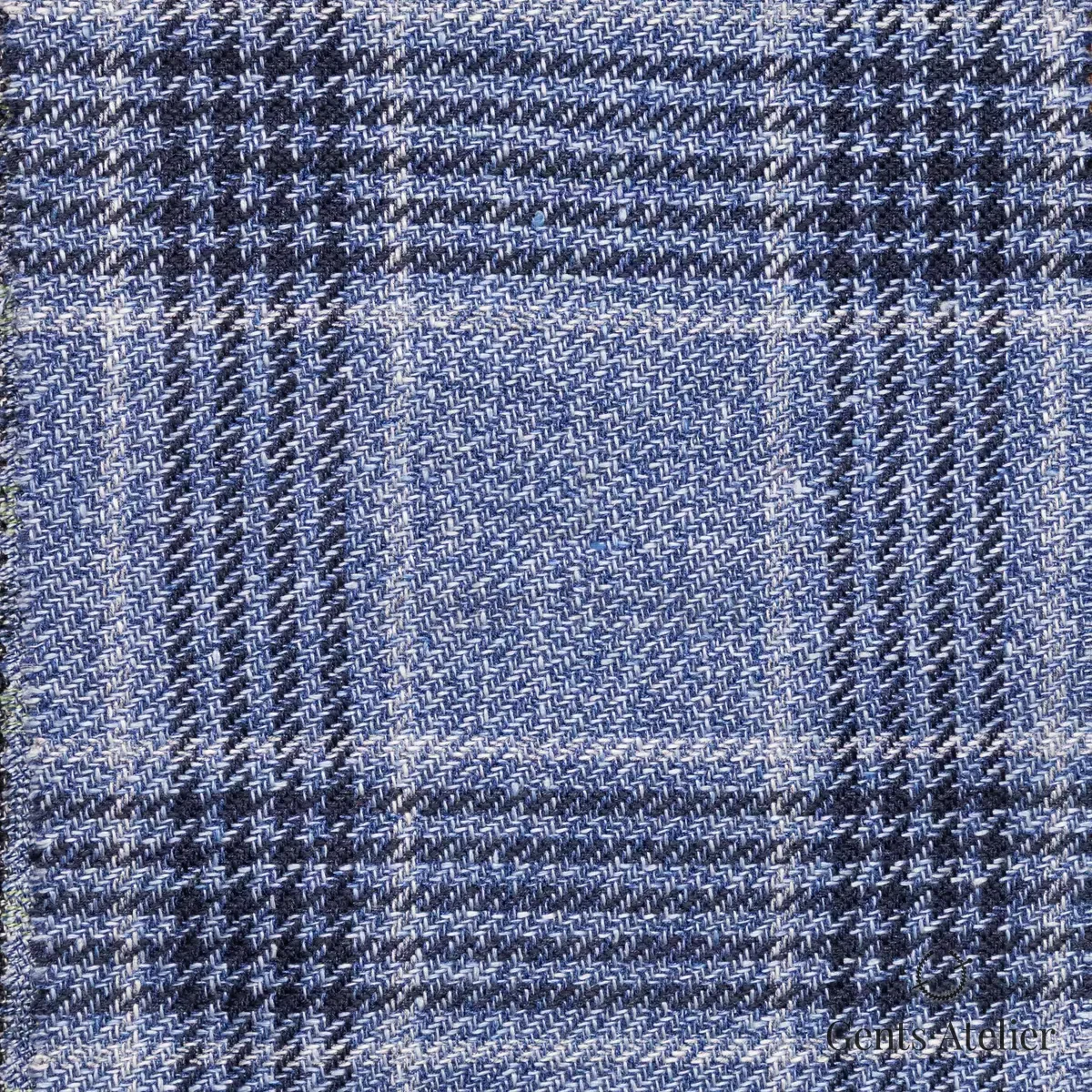 Костюм из Huddersfield 254803-B — голубой, 55% лён, 25% шёлк, 20% хлопок
