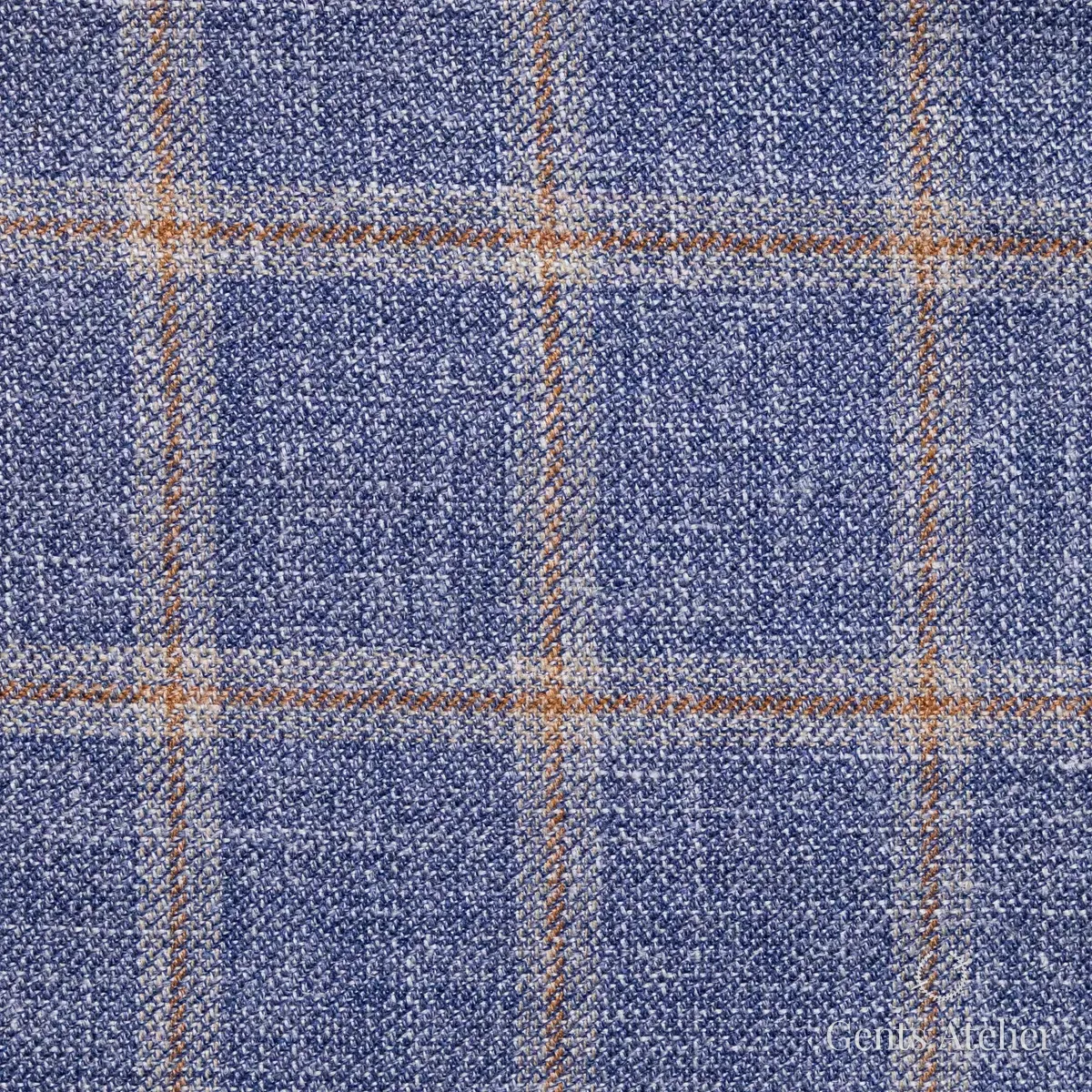 Костюм из Huddersfield 254806-B — синий, 38% шерсть, 34% шёлк, 28% лён