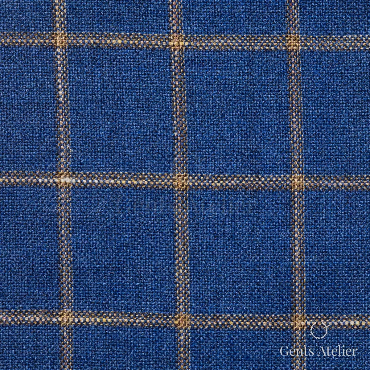 Костюм из Huddersfield 254809-B — синий, 38% шерсть, 34% шёлк, 28% лён