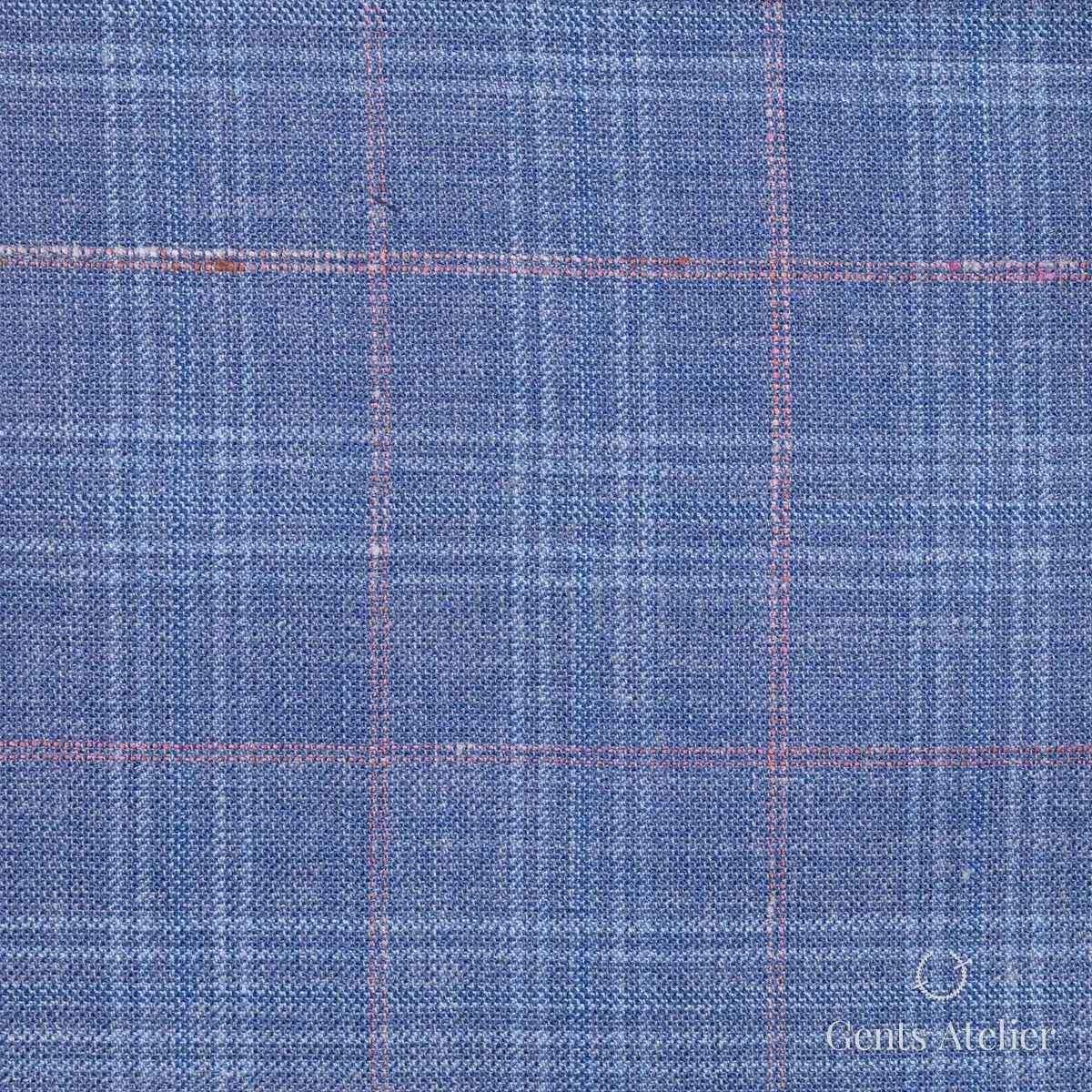 Костюм из Huddersfield 254815-B — средне-синий, 50% шерсть, 38% шёлк, 12% лён
