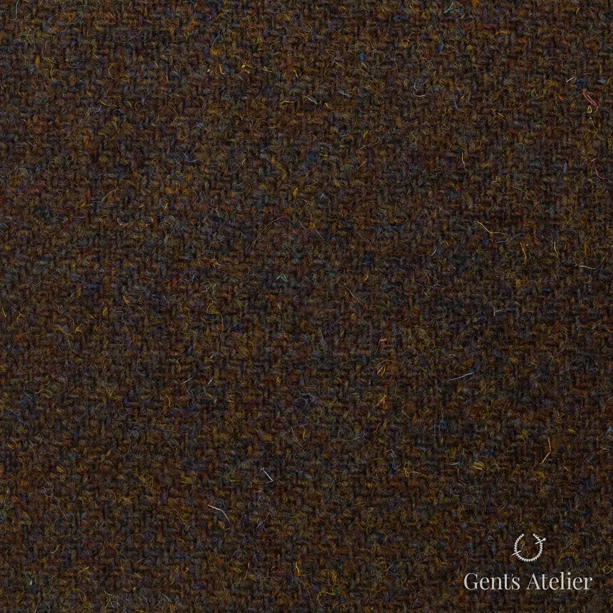 Пальто из Harris Tweed LB003865 — тёмно-коричневый, 100% шерсть