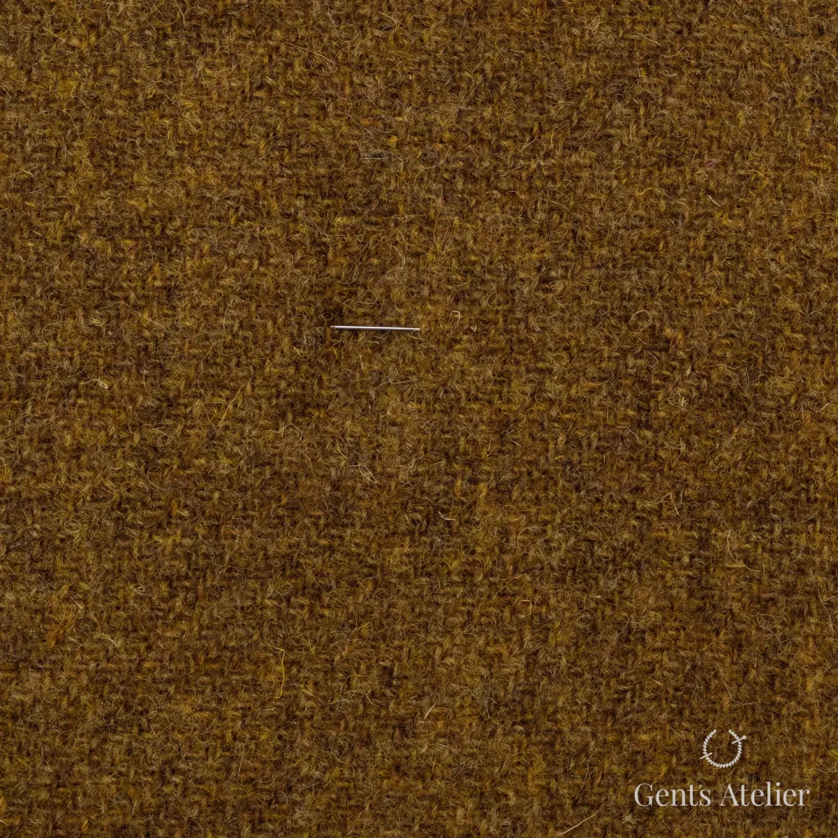 Пальто из Harris Tweed LB000766 — горчичный, 100% шерсть