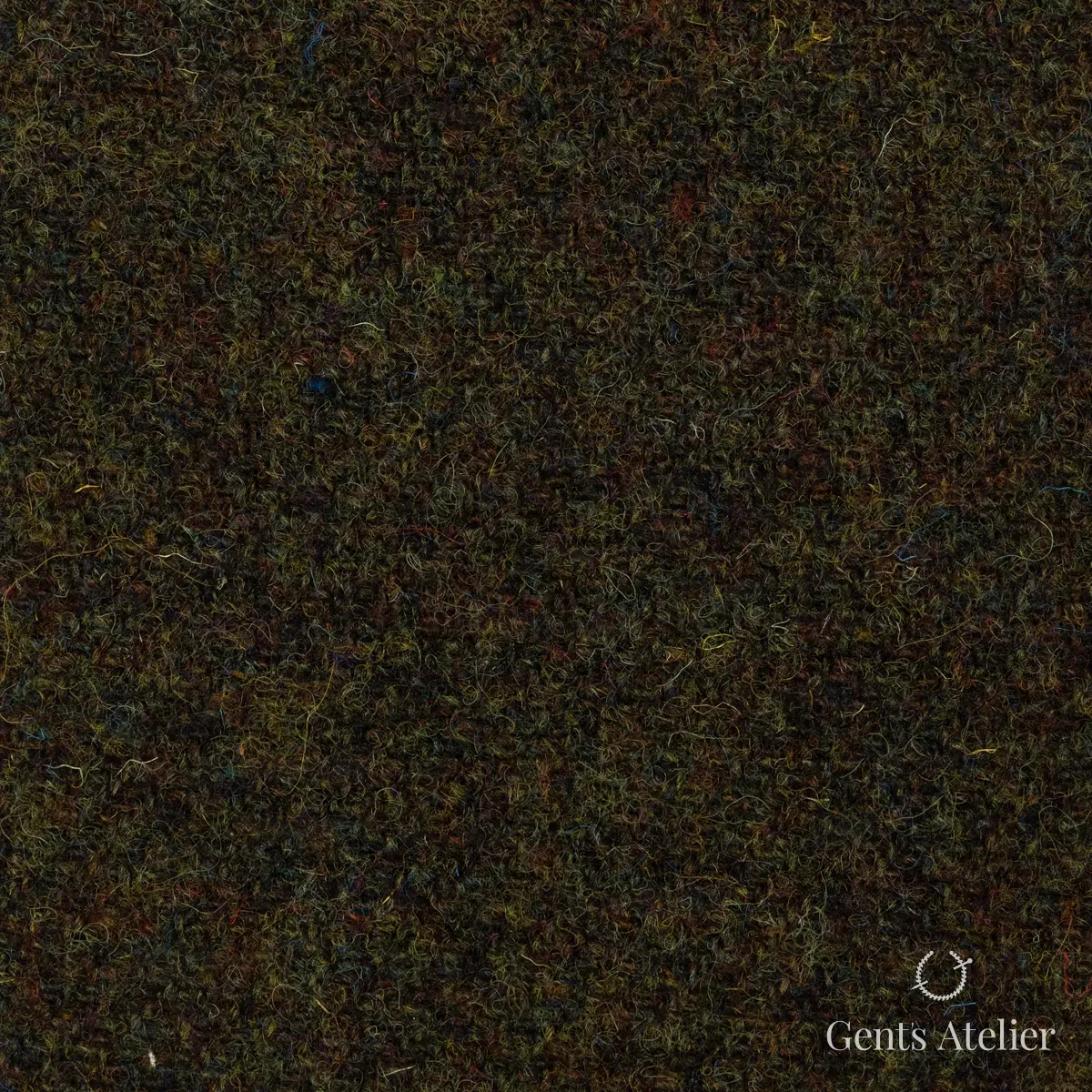 Пальто из Harris Tweed LB000752 — тёмно-зелёный, 100% шерсть