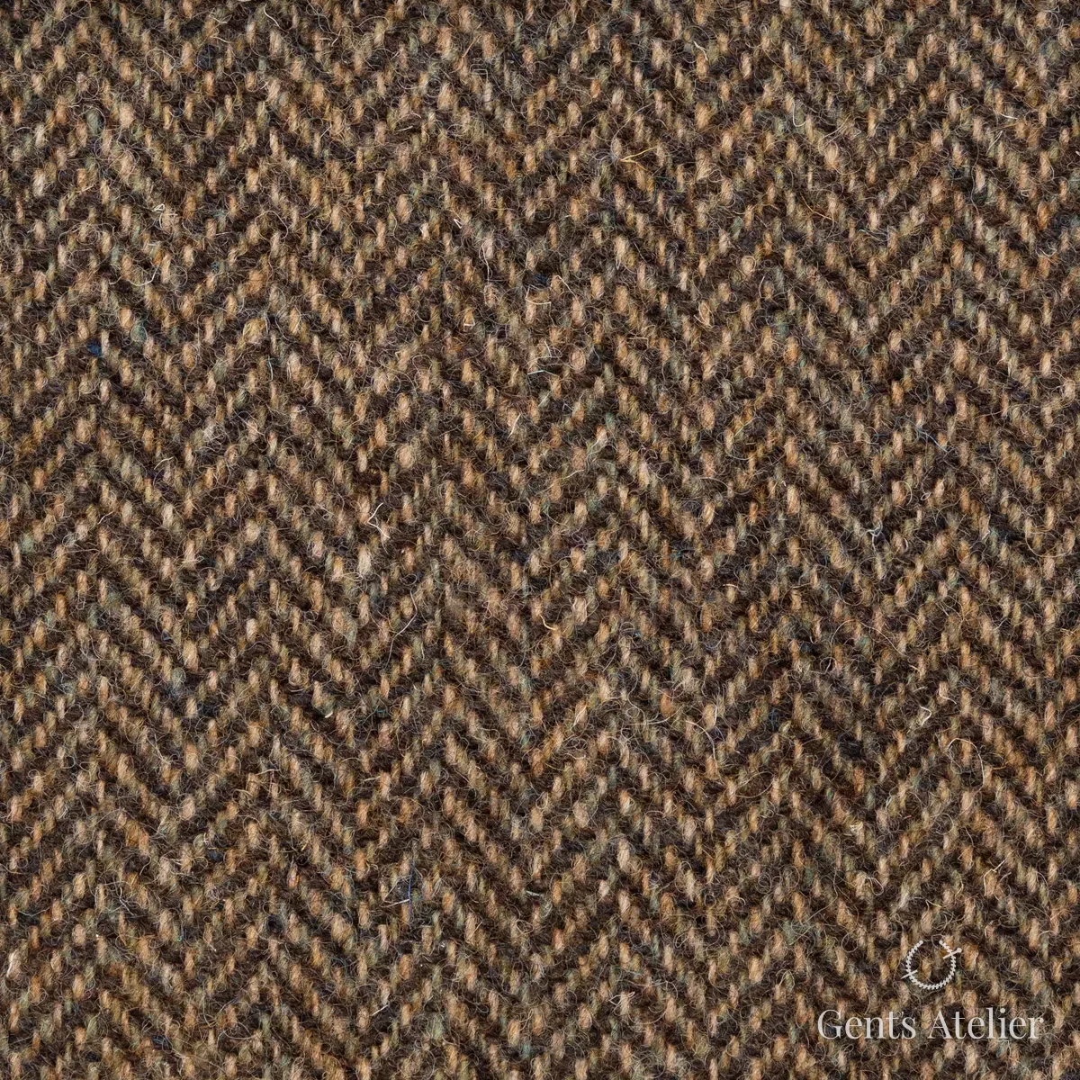 Пальто из Harris Tweed LB000181 — коричневый, 100% шерсть