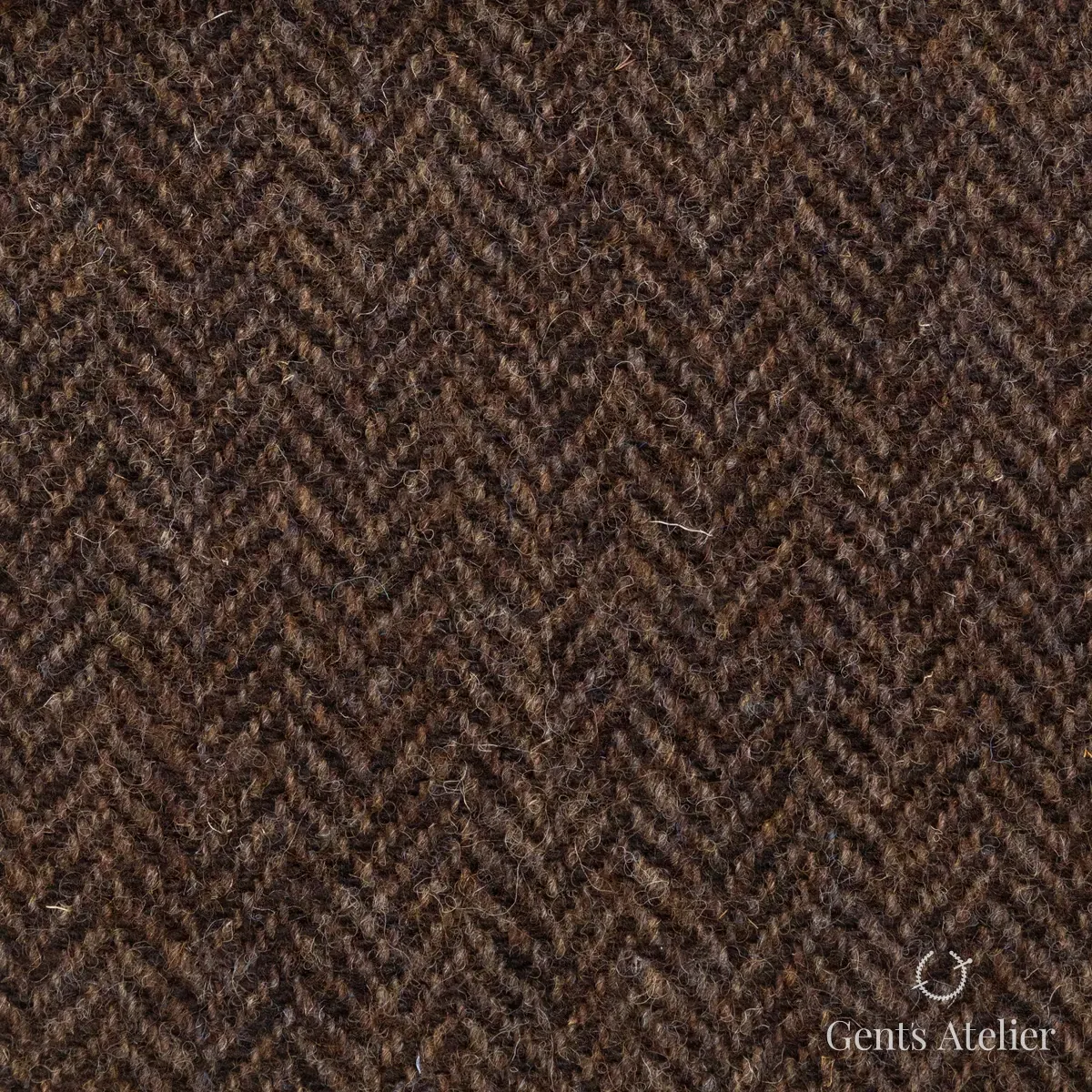 Пальто из Harris Tweed LB000216 — тёмно-коричневый, 100% шерсть
