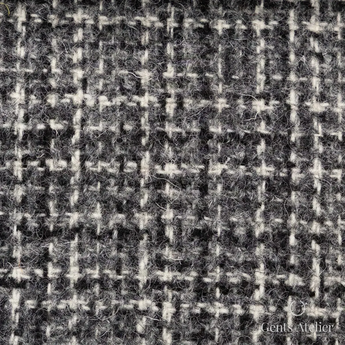 Пальто из Harris Tweed LB002655 — чёрный, 100% шерсть