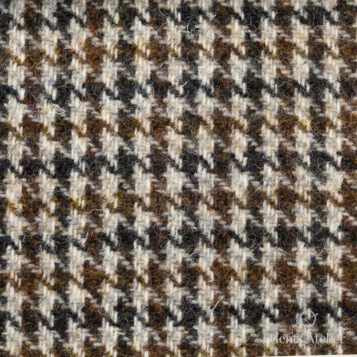 Пальто из Harris Tweed LB000609 — коричневый, 100% шерсть