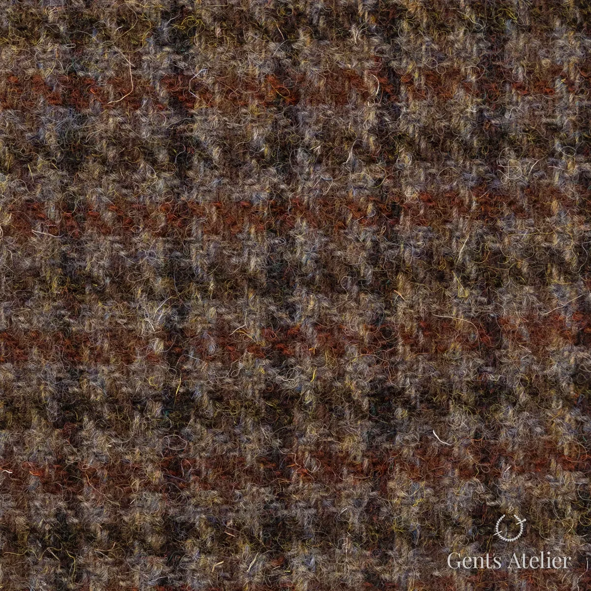 Пальто из Harris Tweed LB000636 — коричневый, 100% шерсть
