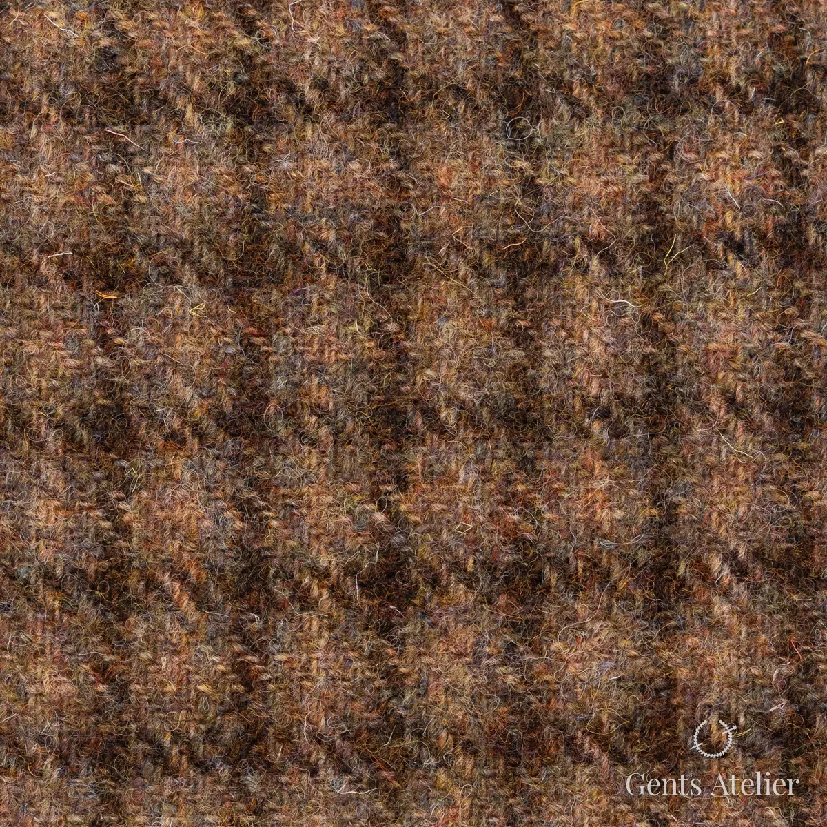 Пальто из Harris Tweed LB000664 — коричневый, 100% шерсть
