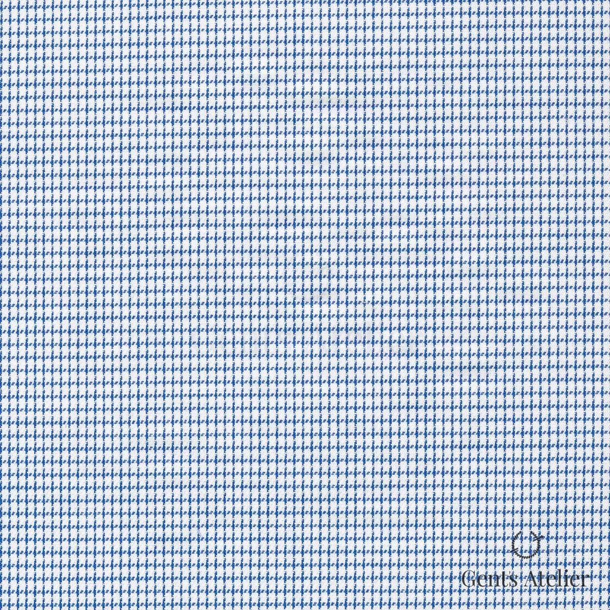 Сорочка из James Fabric 73241 008 — белый в голубую мелкую клетку, 100% Хлопок