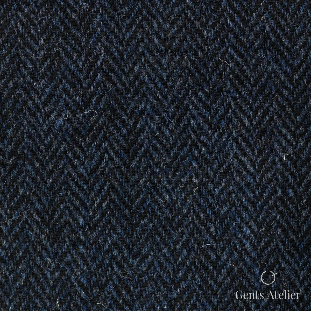 Пальто из Harris Tweed LB000169 — тёмно-синий, 100% шерсть