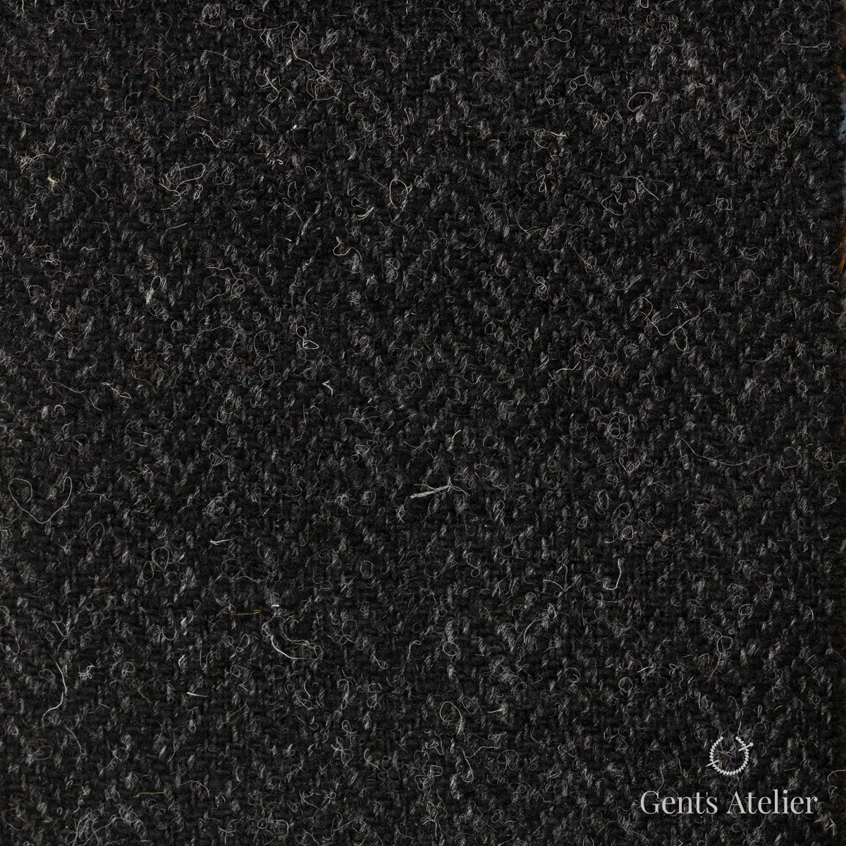 Пальто из Harris Tweed LB002176 — чёрный, 100% шерсть