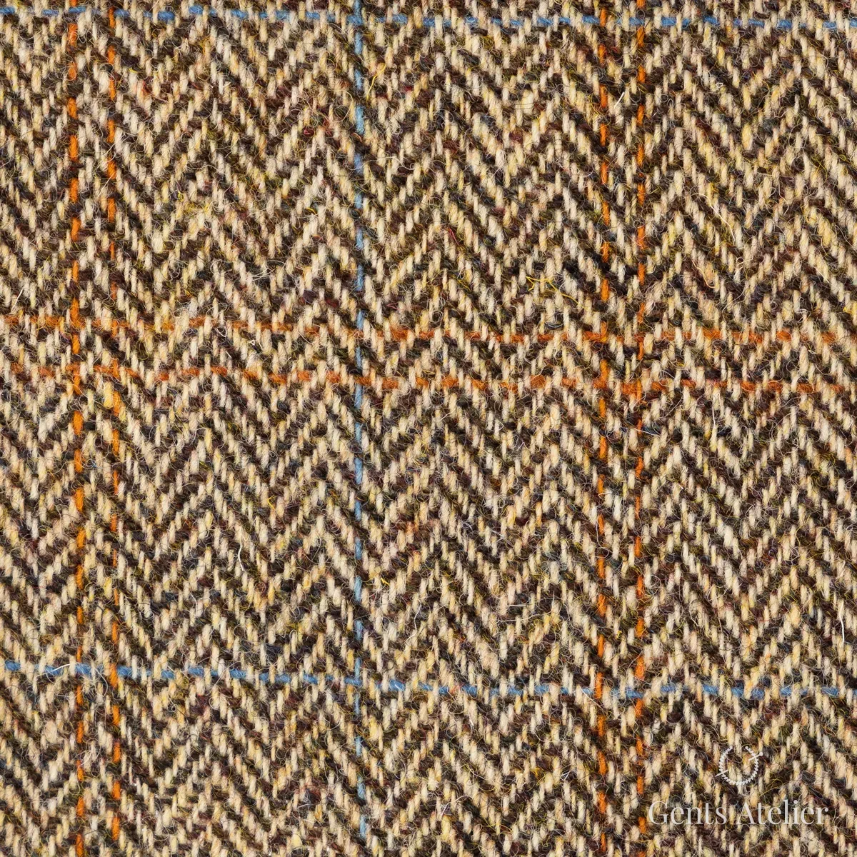 Пальто из Harris Tweed LB000168 — бежевый, 100% шерсть