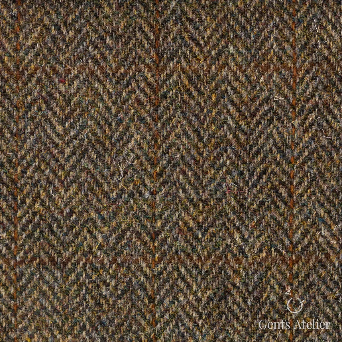 Пальто из Harris Tweed LB000165 — коричневый, 100% шерсть
