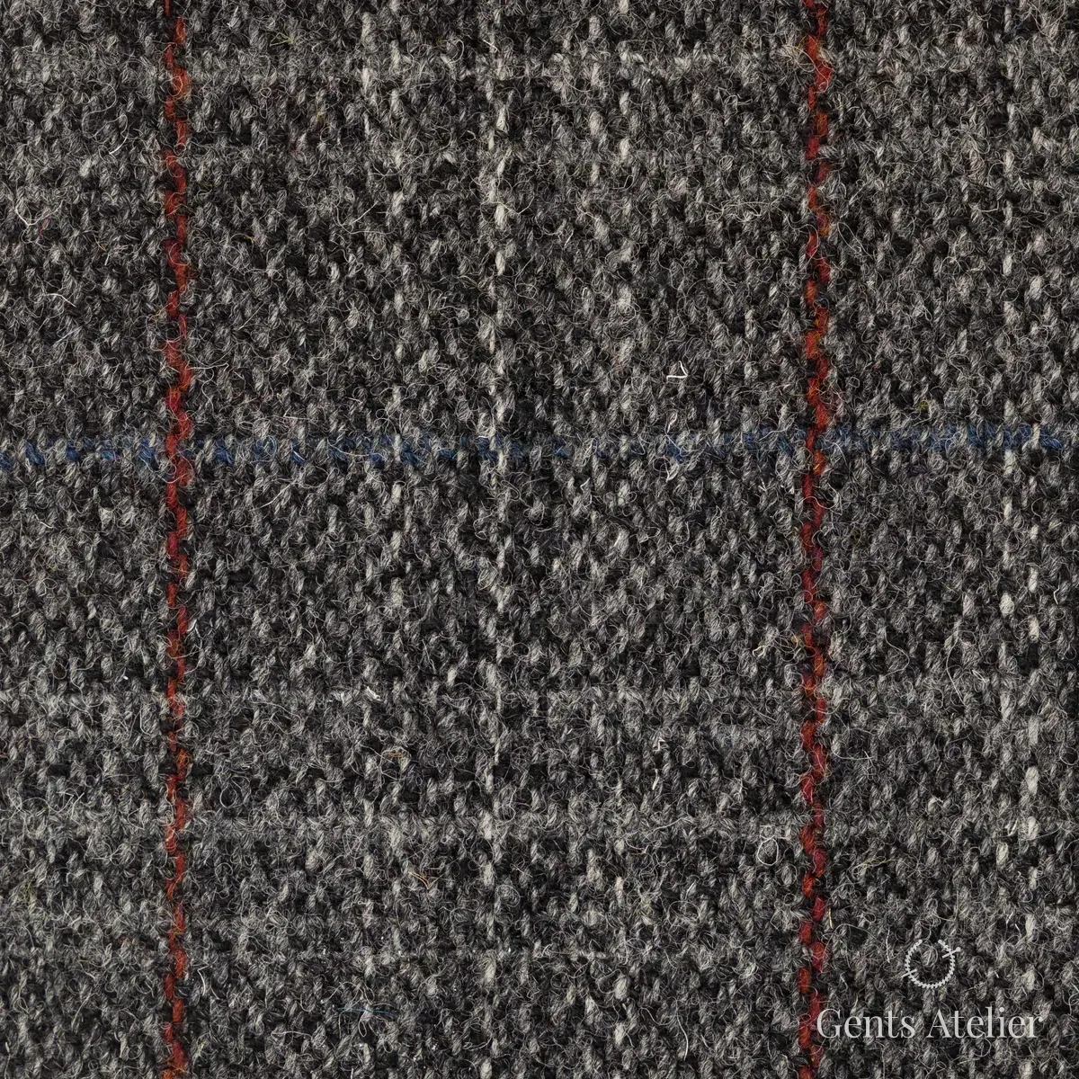 Пальто из Harris Tweed LB000167 — серый, 100% шерсть