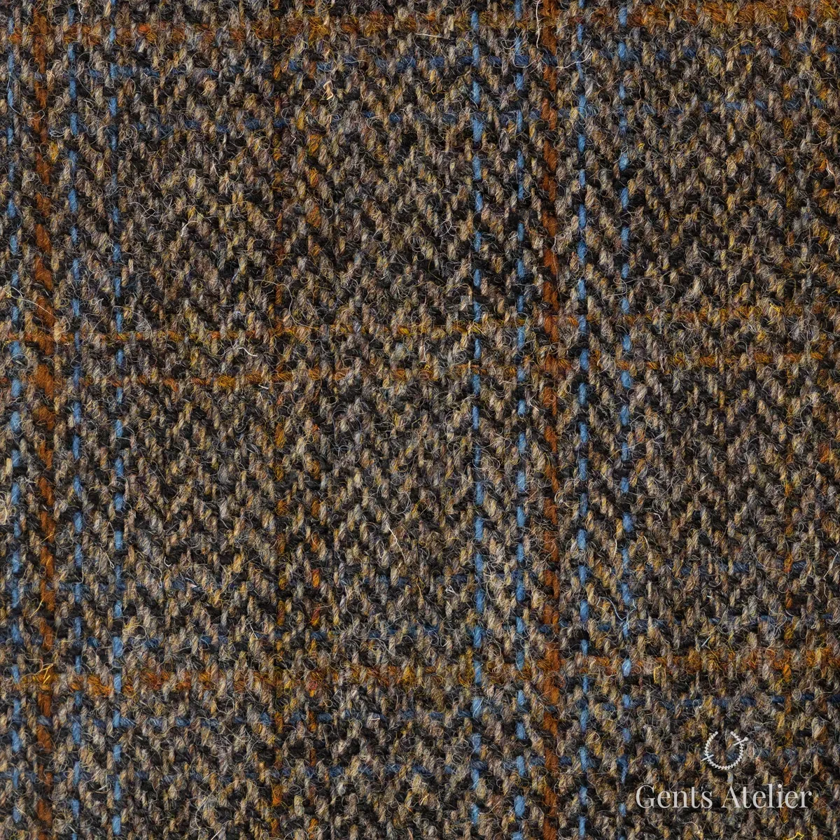 Пальто из Harris Tweed LB000992 — коричневый, 100% шерсть