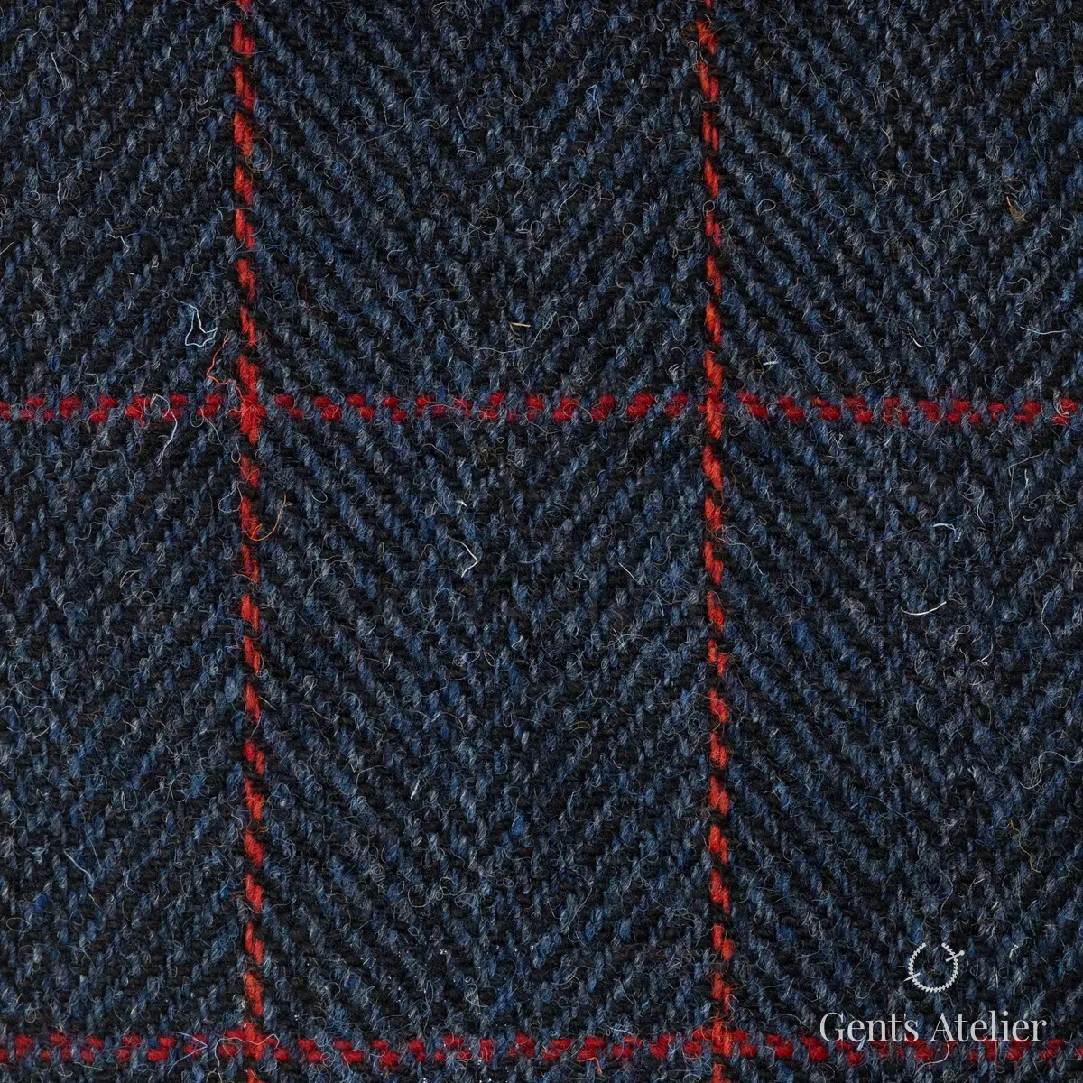 Пальто из Harris Tweed LB003035 — тёмно-синий, 100% шерсть