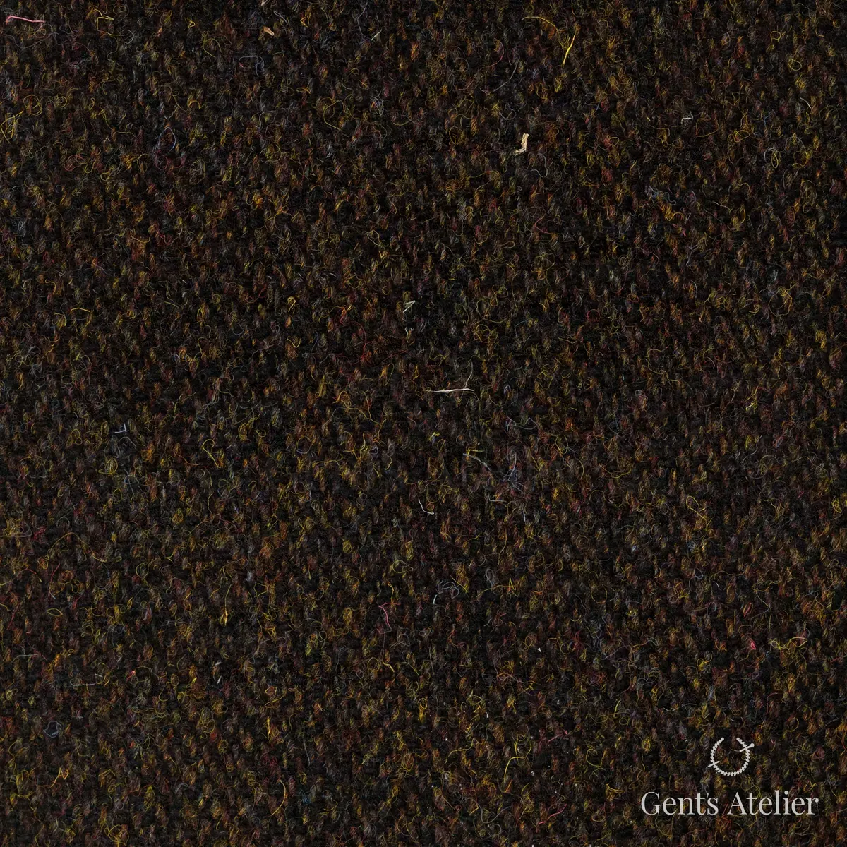 Пальто из Harris Tweed LB000170 — тёмно-коричневый, 100% шерсть