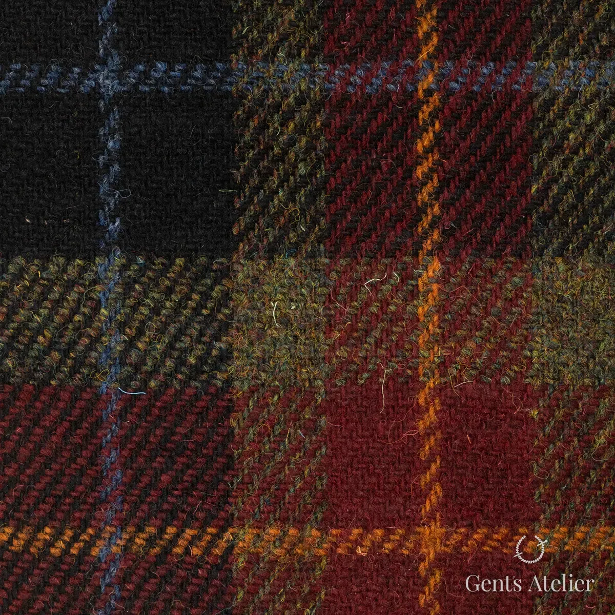 Пальто из Harris Tweed LB003591 — бордовый, 100% шерсть