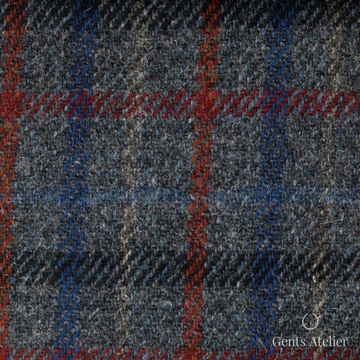 Пальто из Harris Tweed LB003036 — серый, 100% шерсть
