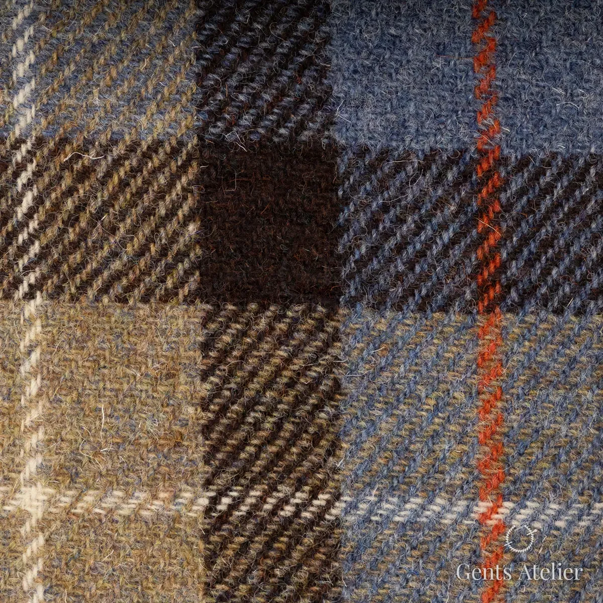 Пальто из Harris Tweed LB000896 — коричневый, 100% шерсть