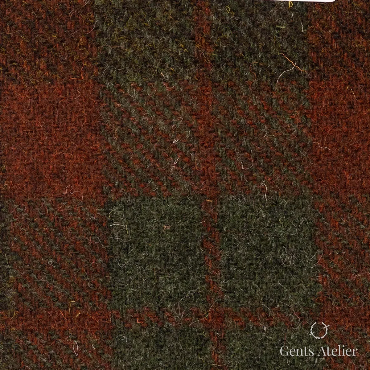 Пальто из Harris Tweed LB000916 — бордовый, 100% шерсть