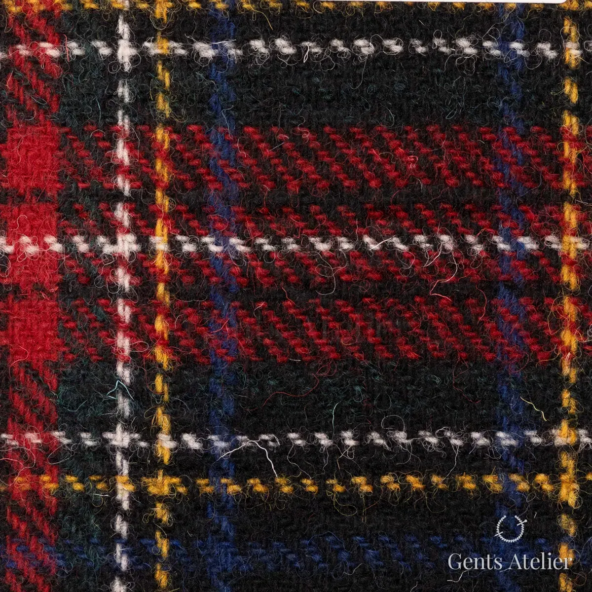 Пальто из Harris Tweed LB000870 — чёрный, 100% шерсть