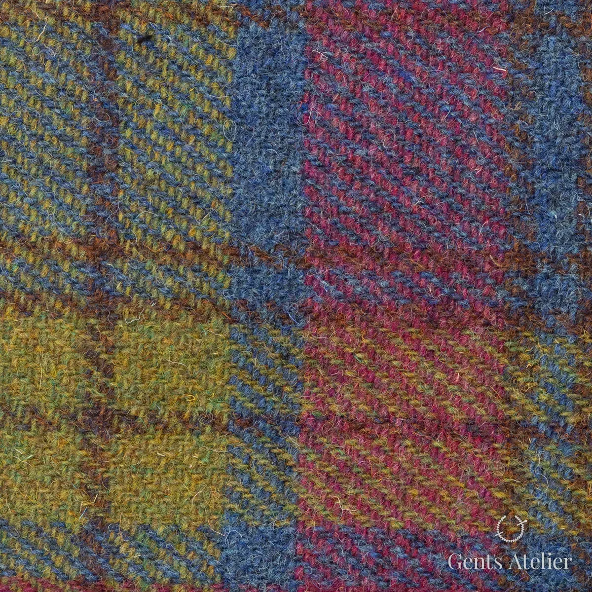 Пальто из Harris Tweed LB002163 — горчичный, 100% шерсть