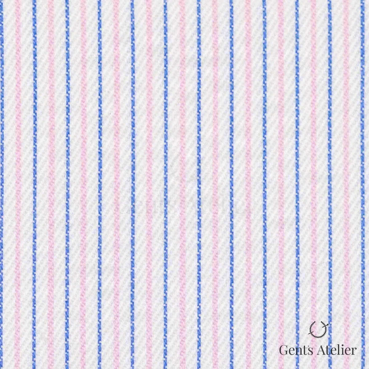 Сорочка из James Fabric 56222 001 — белый в розово-голубую полоску, 100% Хлопок