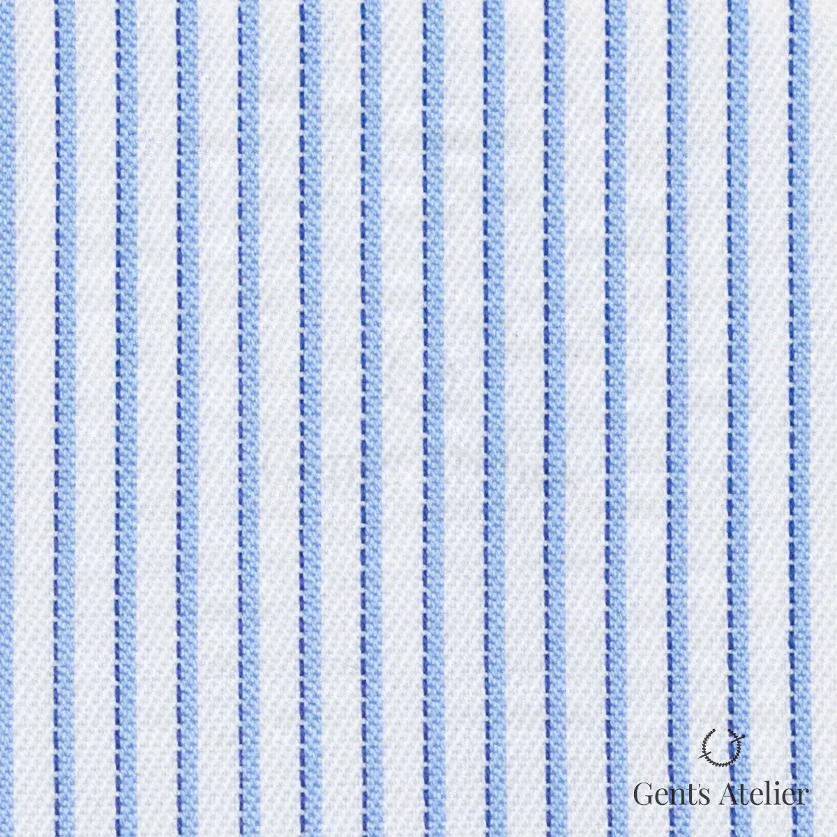 Сорочка из James Fabric 73246 003 — белый в синюю полоску (шире и насыщеннее, чем у 73246 002), 100% Хлопок