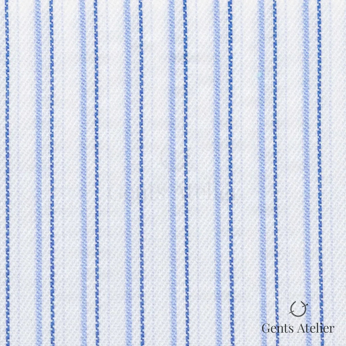 Сорочка из James Fabric 73246 004 — белый в тонкую сдвоенную синюю полоску, 100% Хлопок