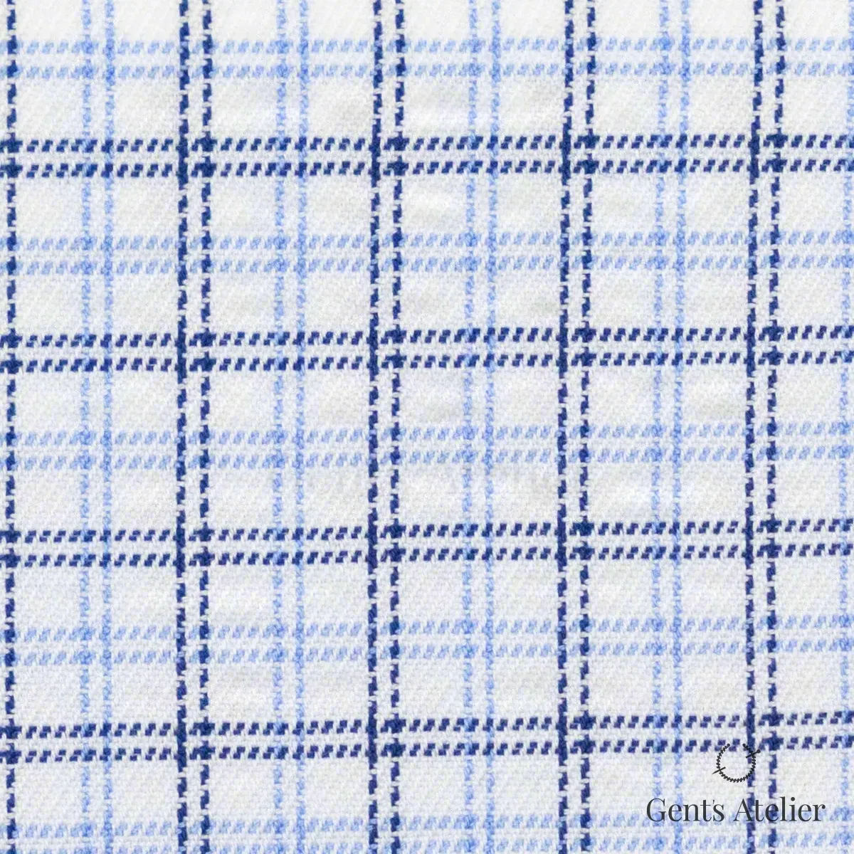 Сорочка из James Fabric 56222 002 — белый в синюю клетку (виндоупейн), 100% Хлопок