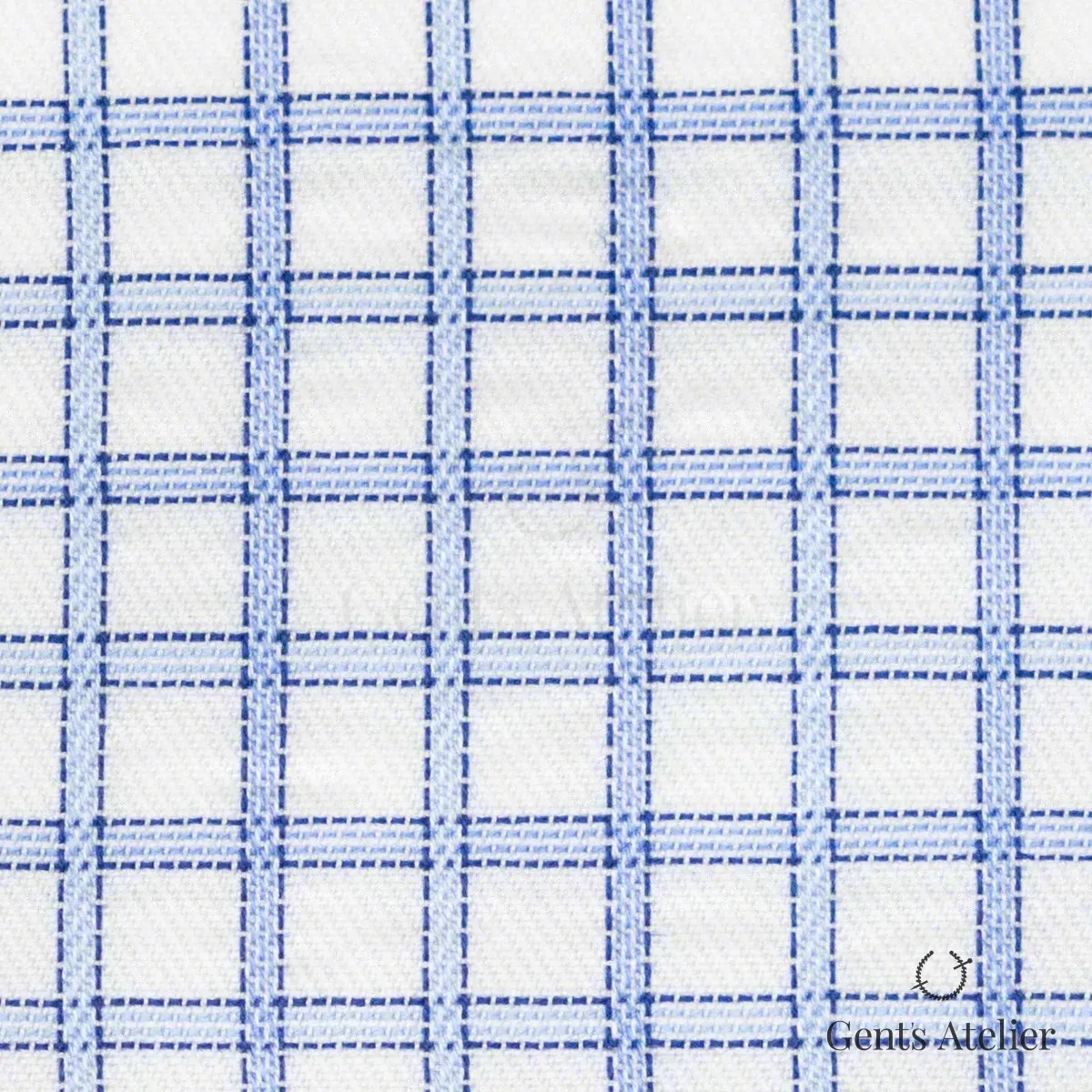 Сорочка из James Fabric 56222 003 — белый в мелкую синюю клетку (виндоупейн), 100% Хлопок
