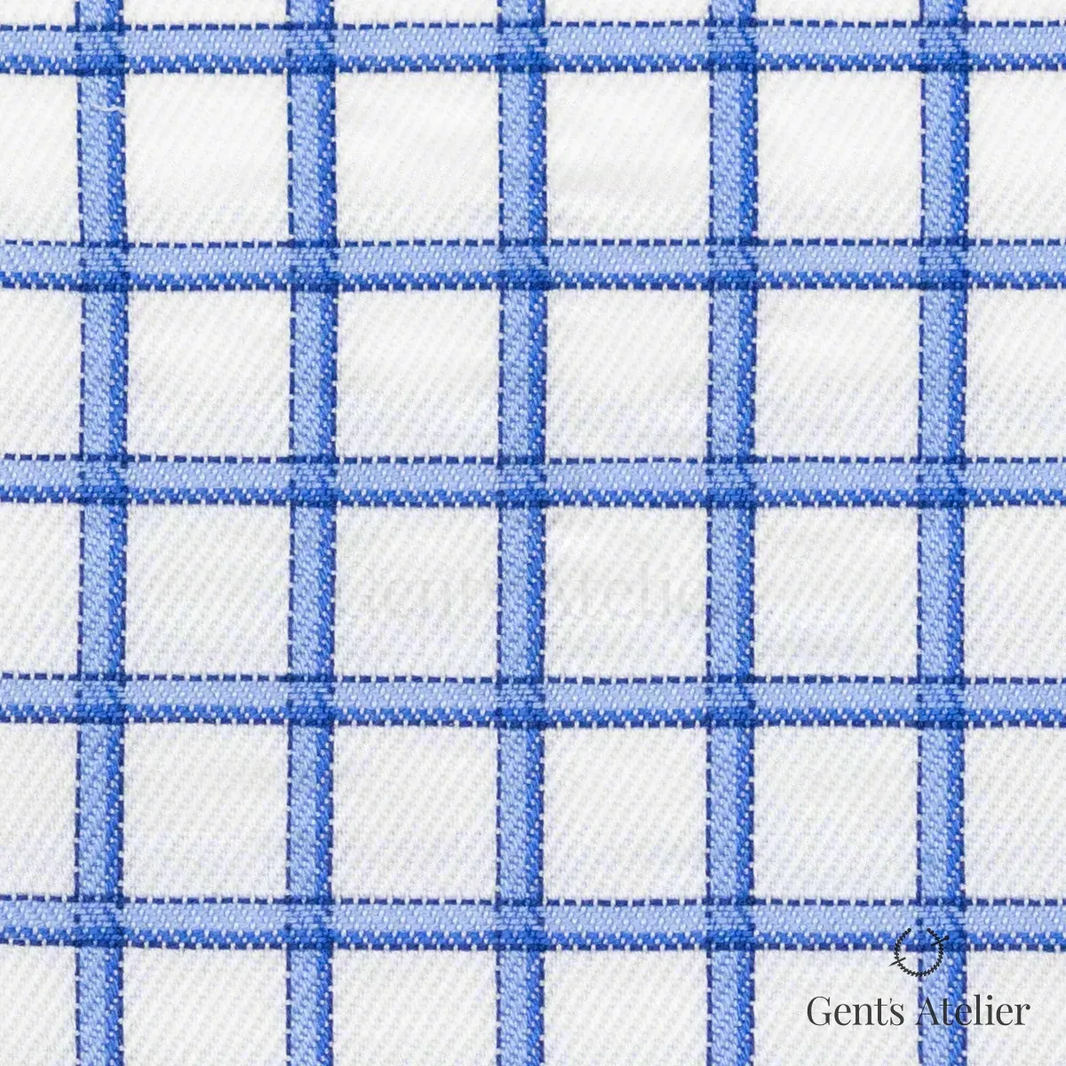 Сорочка из James Fabric 56222 005 — белый в синюю клетку (виндоупейн), 100% Хлопок