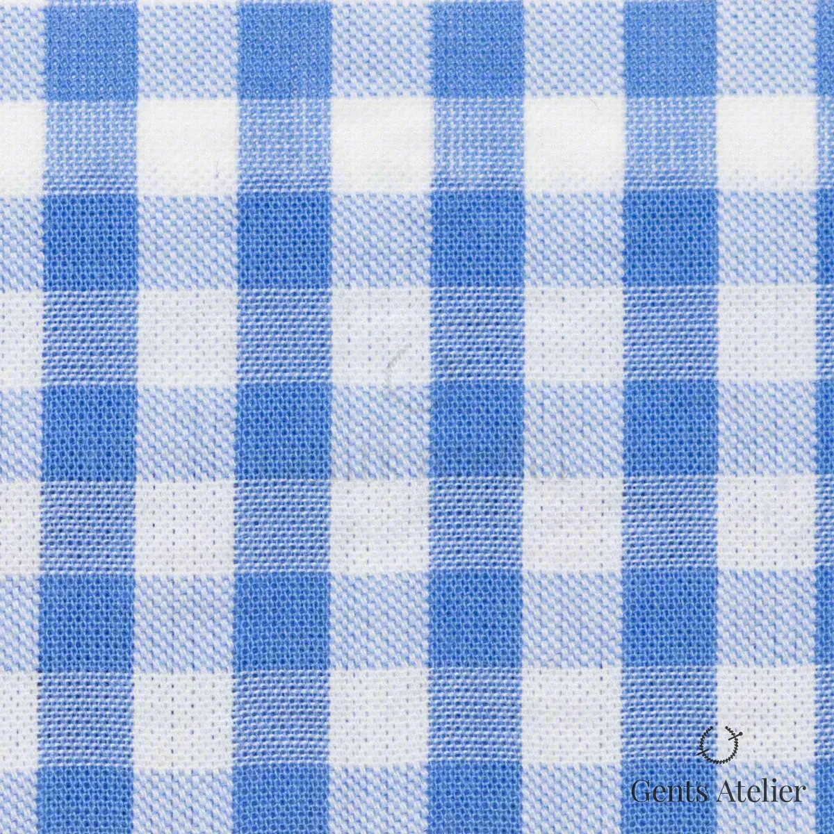 Сорочка из James Fabric 45161 002 — белый в синюю клетку (гингем), 100% Хлопок