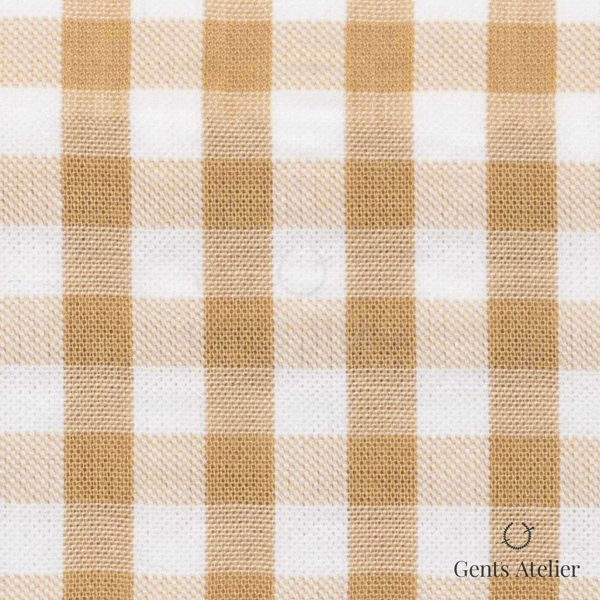 Сорочка из James Fabric 45161 006 — белый в бежевую клетку (гингем), 100% Хлопок