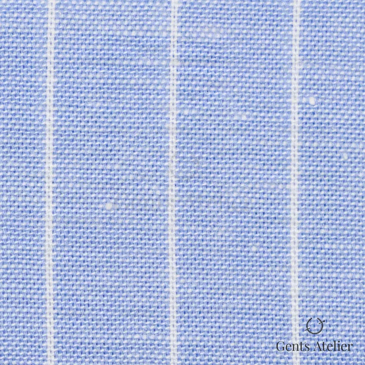 Сорочка из James Fabric 46163 002 — синий с белой полоской, 58% Хлопок, 28% Лиоцелл, 14% Лён
