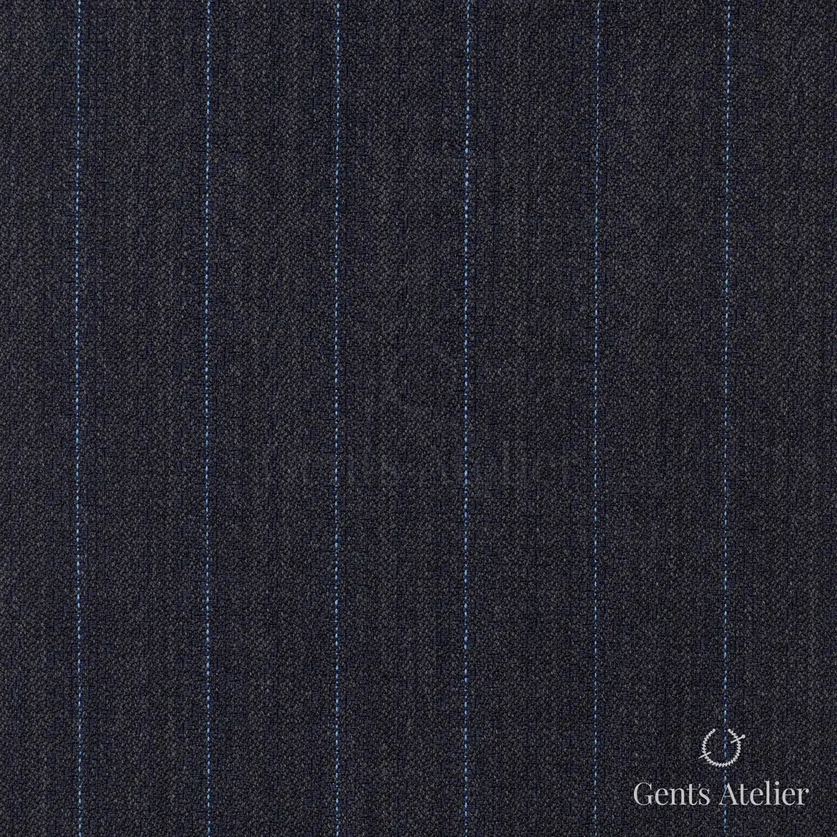 Костюм из Scabal 1501909 — тёмно-синий с голубой нитью, 100%WO