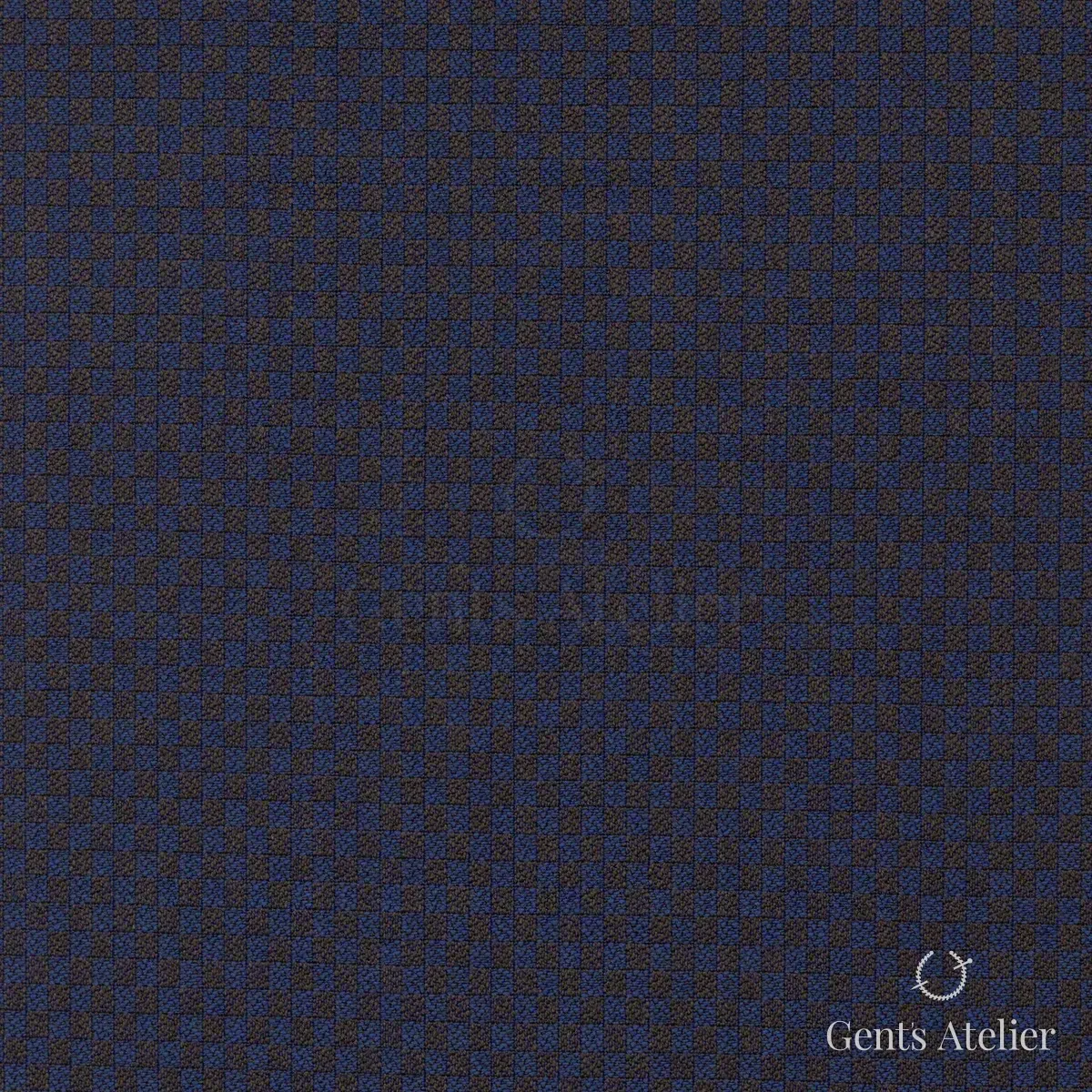 Костюм из Scabal 1501911 — сине-коричневая мелкая клетка, 100%WO