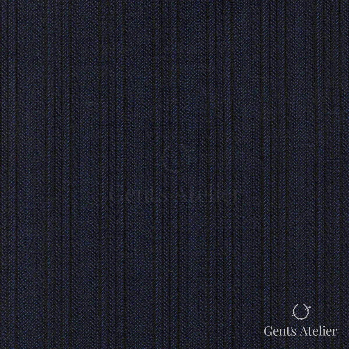 Костюм из Scabal 1501933 — тёмно-синий с коричневой полоской, 100%WO