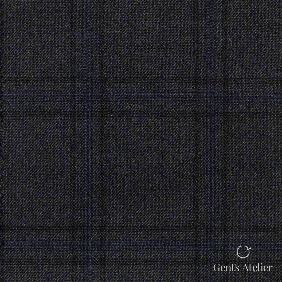 Костюм из Scabal 1502501 — тёмно-серый антрацит с синеватым отливом, 100%WO