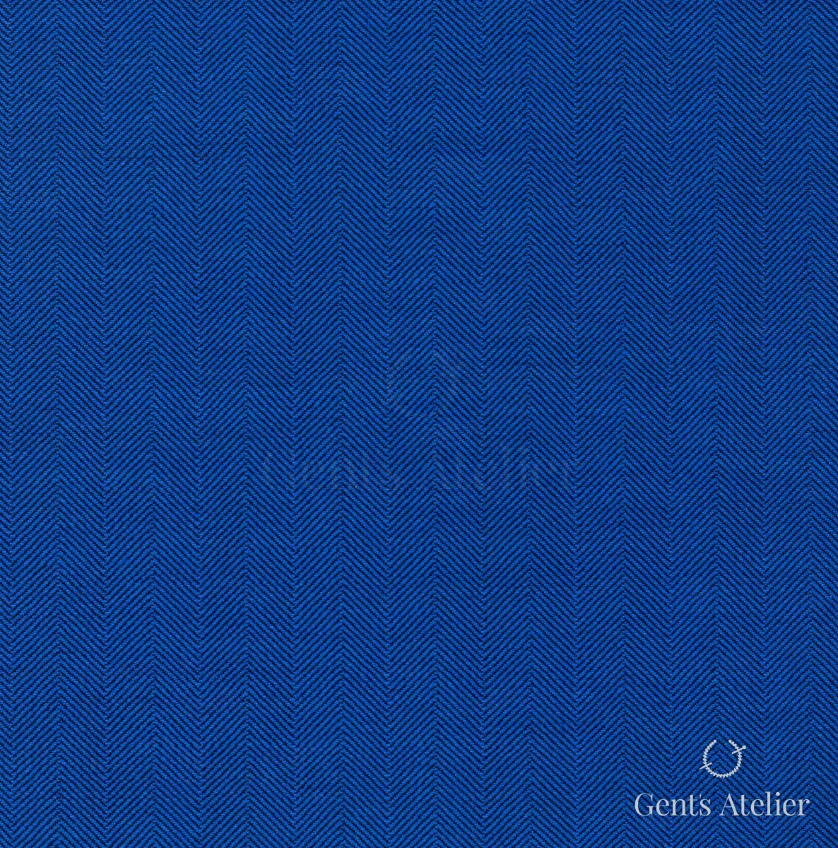 Костюм из Scabal 1502158 — ярко-синий (кобальт), Шерсть + шёлк