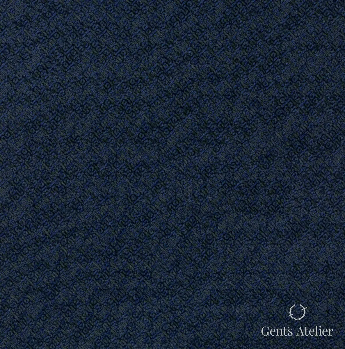 Костюм из Scabal 1502172 — тёмно-синий с зеленоватым отливом, Шерсть + шёлк