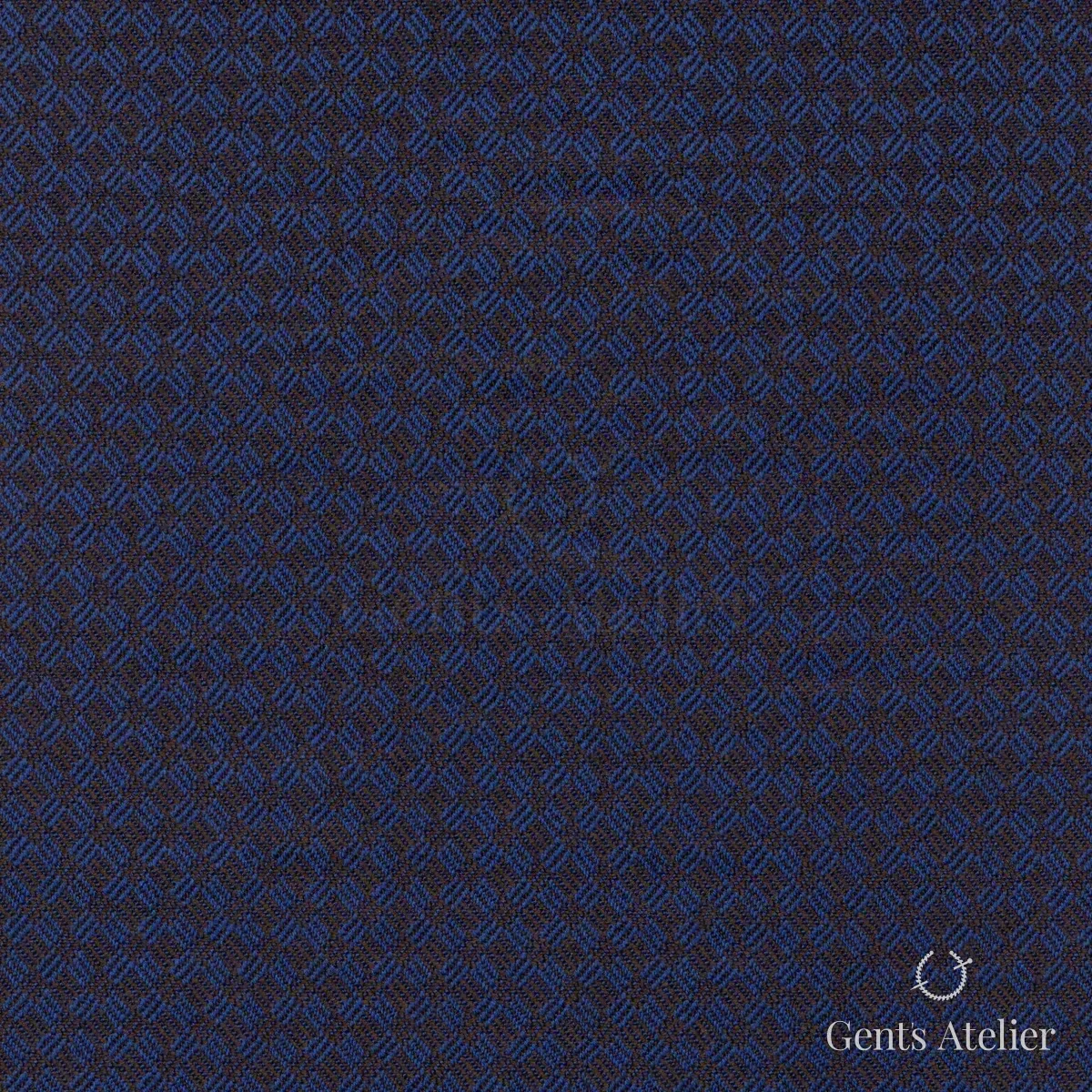 Костюм из Scabal 1501824 — синий с коричневым геометрическим узором