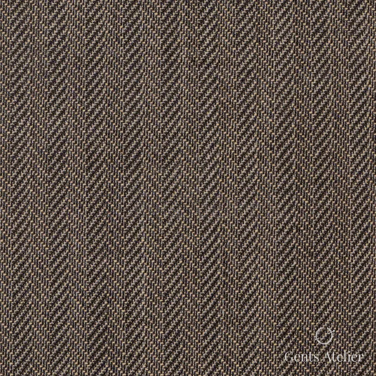 Зимний костюм из Scabal 1501545 — серо-коричневая (табачная) ёлочка