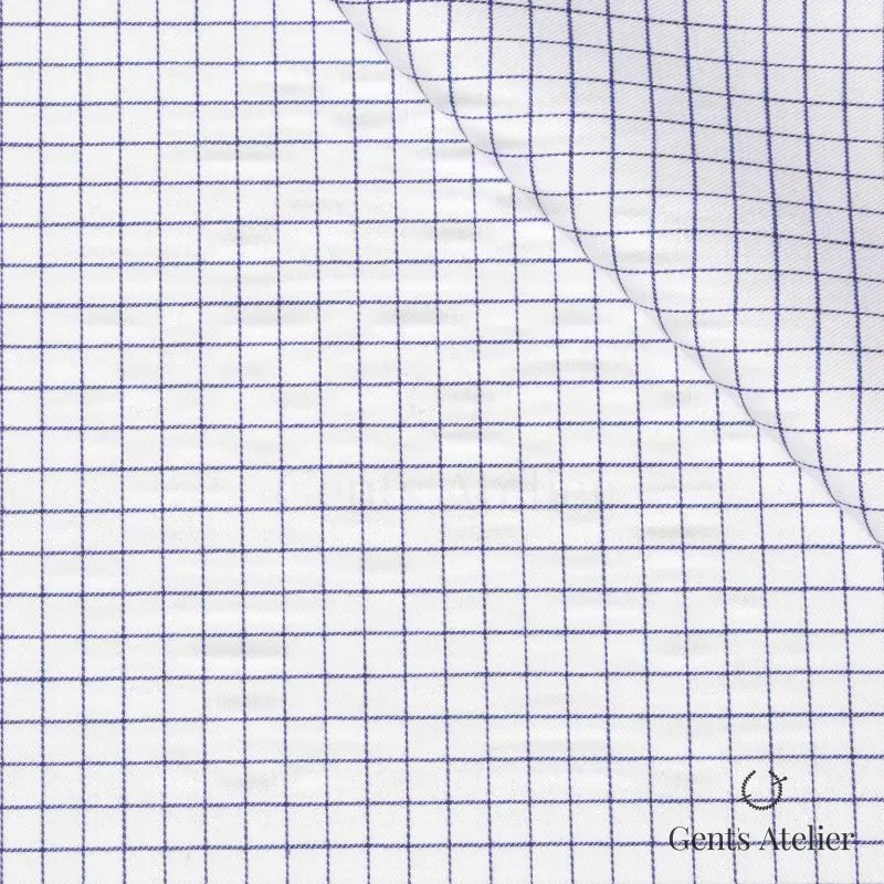 Сорочка из A&C 100071 — белый с тёмно-синим, 100% Хлопок